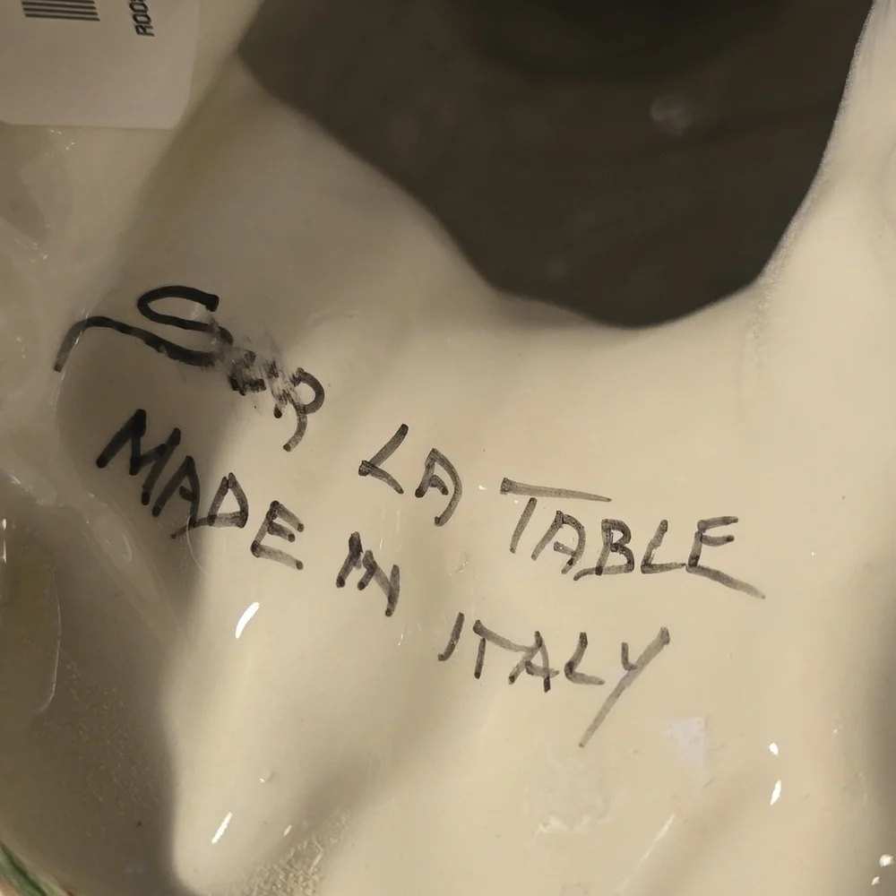 Sur La Table Italian Hand-Painted Ceramic Rooster, Size 12